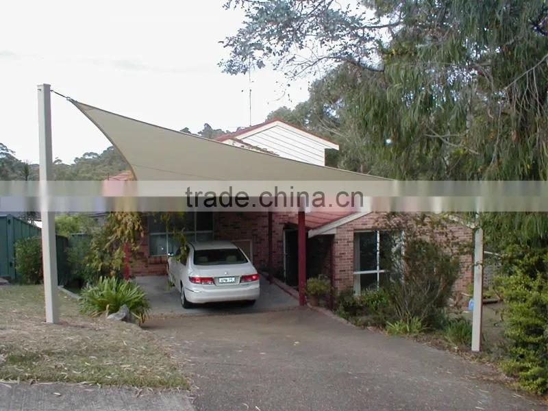 100%HDPE Shengzhou Zhejiang durable Cheap colourful Home Garden Outdoor Sun Shade sail carport with Sun UV protection