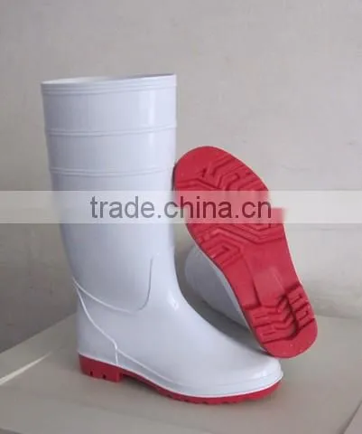 Ladies gumboots with custom printing pvc rain boots
