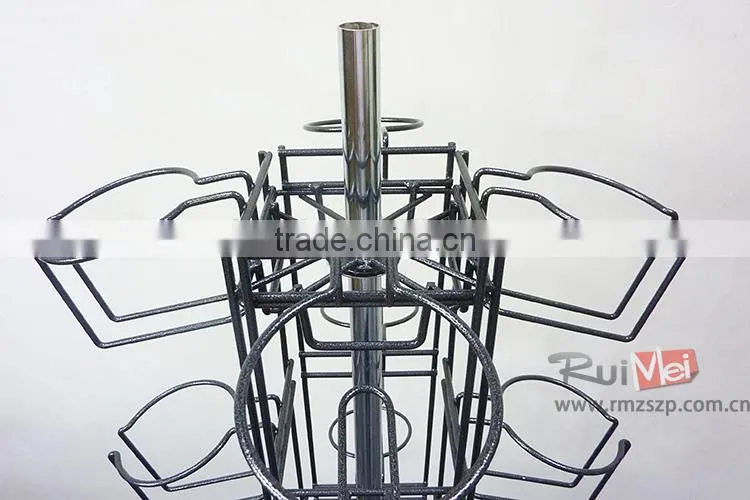 Rotating metal candy counter display rack