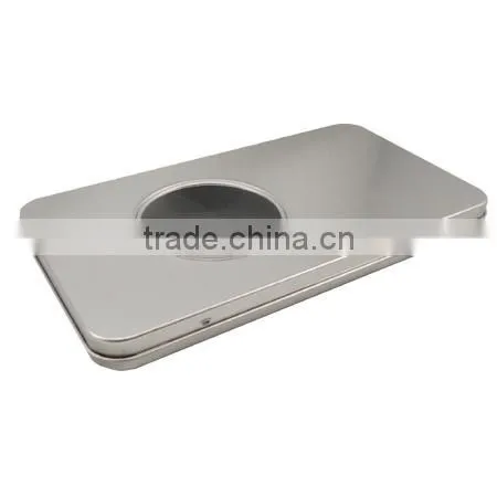 mobile phone battery tin box with window