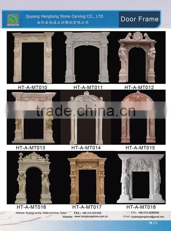 Western Marble Door Frame with Column Design