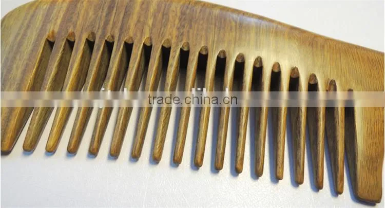 Anti-static Sandalwood Comb with Handle for Curly Hair