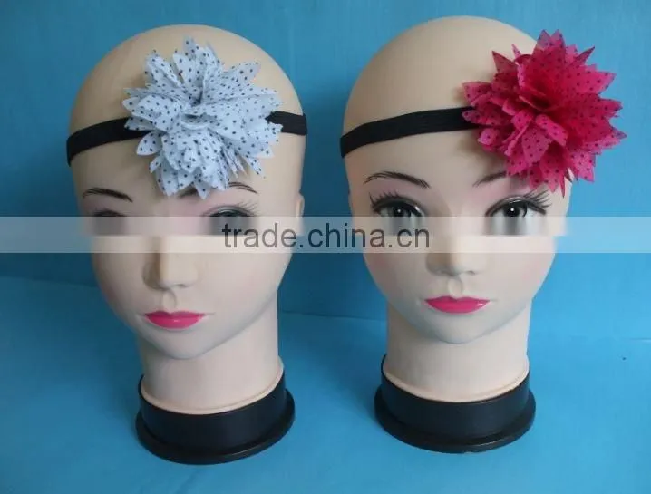 HOT! Fashion knit headband flower Elastic hair band