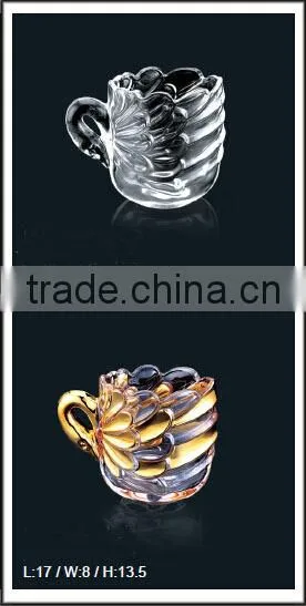 Swan shaped glass holder for spoon and fork,glass storage,glass sugar bowl