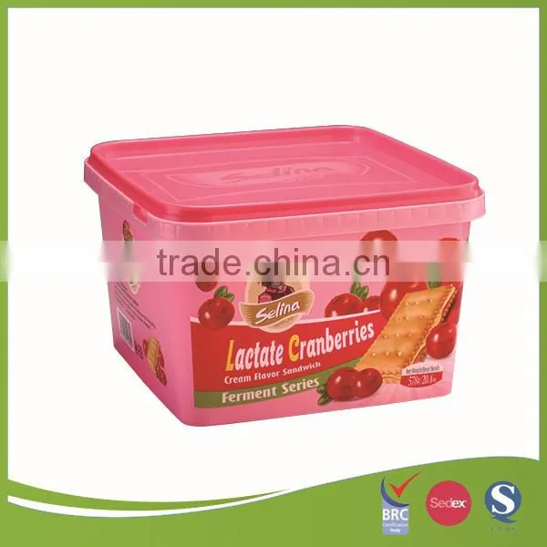 iml design plastic cookie container with lid
