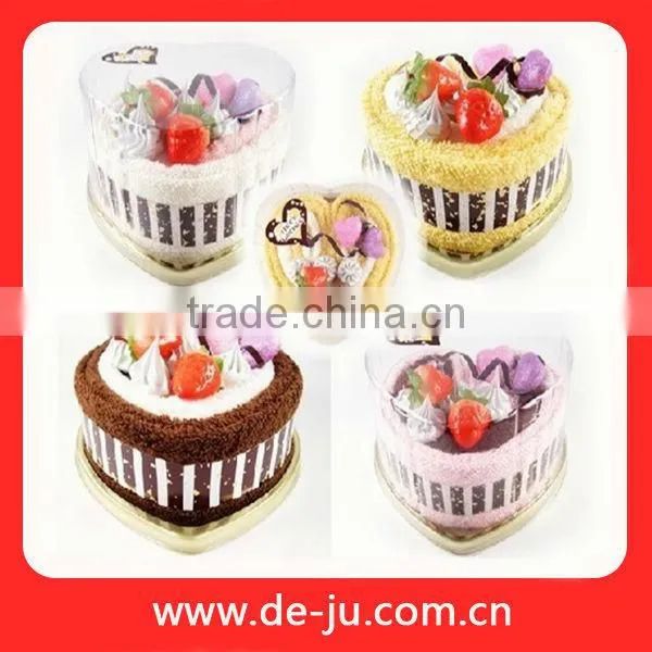 Small Basket Package Strawberry Ribbon Gift Cake Towels