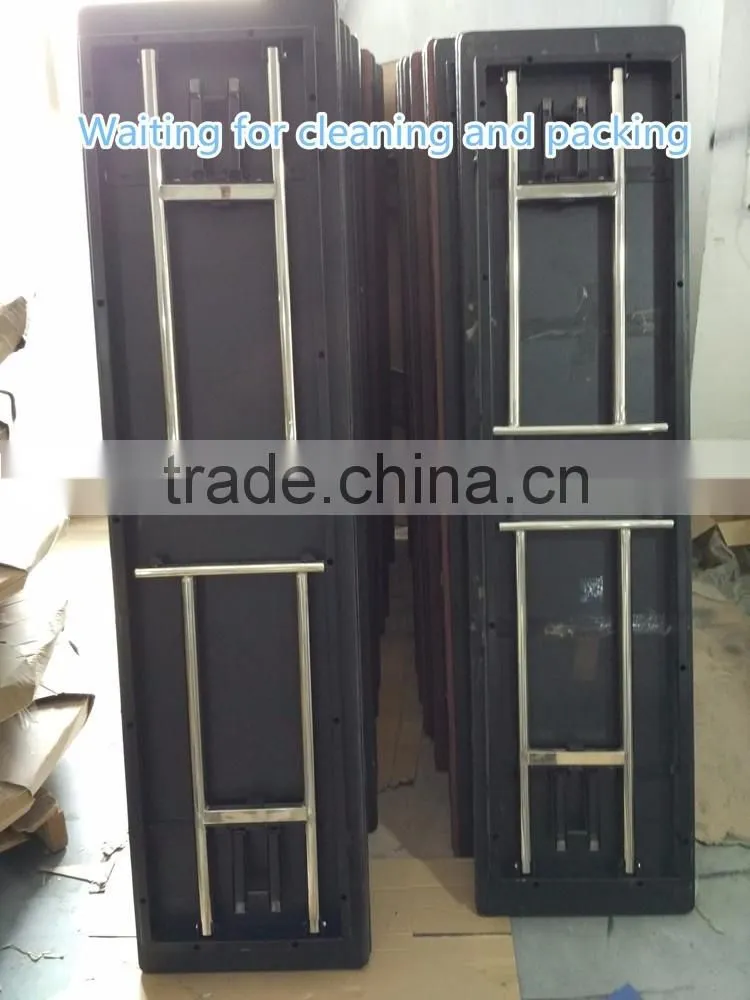 New Style Comercial Banquet Rectangular Training Tables with Folding Legs and metal mask