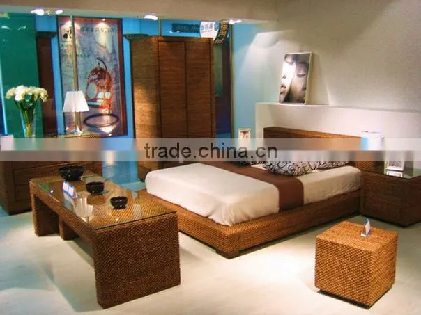 Water Hyacinth Rattan Bedroom Furniture