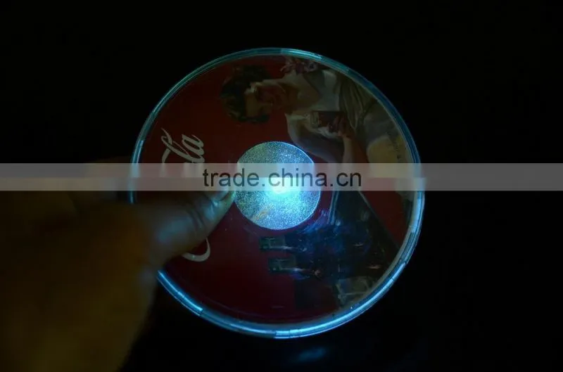 2016 new product promotional led coaster/ led sticker coaster for the party/events
