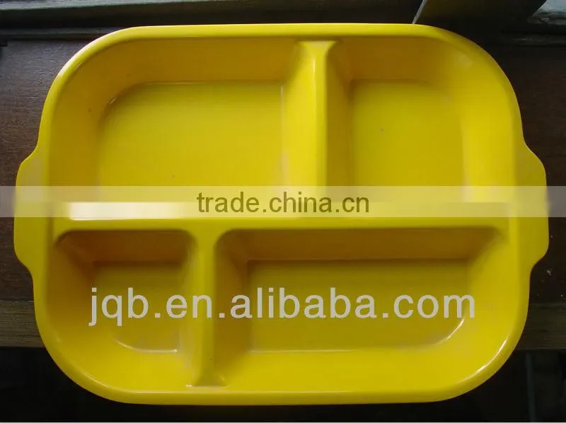 square melamine mess Tray with cover