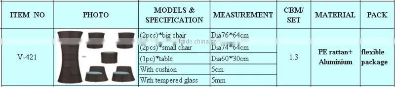 synthetic rattan outdoor furniture leisure terrace chat set