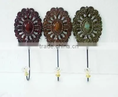 2011 iron medallion wall decoration with hook