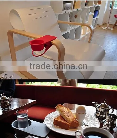 Plastic desk clip cup holder&plastic table clip cup keeper &plastic drinklip cup holder
