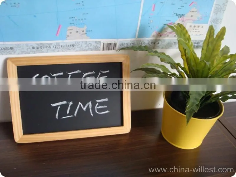 rectangle shape chalkboard, small size school chalkboard, wooden chalkboard