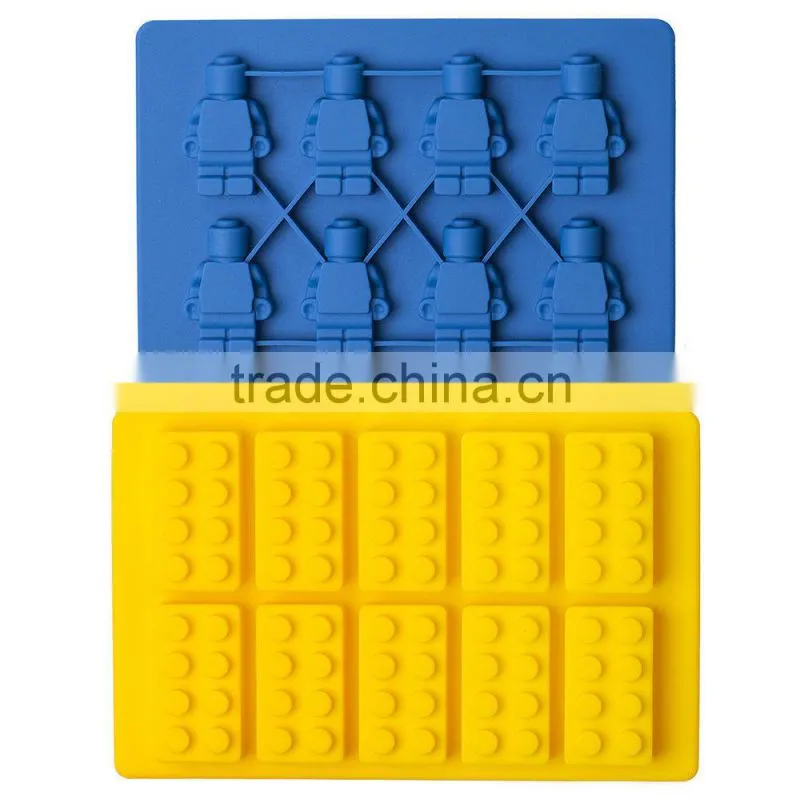 lego ice mold silicone ice cube tray