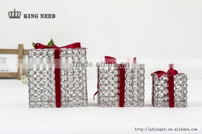 Dongguan hot led Christmas decoration iron acrylic gift box