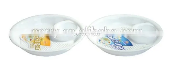 plastic dumpling dish/fruit dish/Fries plate with sauce dish plate
