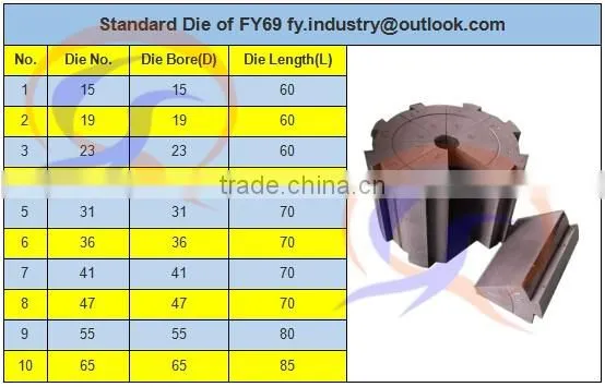 FY69 1/4-2 inch free dies hydraulic hose swaging machine, hydraulic rubber hose crimping machine