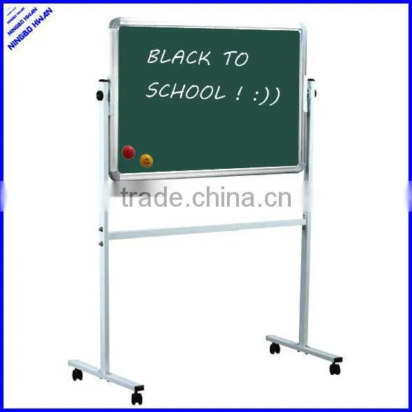 High quality 60x90cm mobile green board stand with wheels
