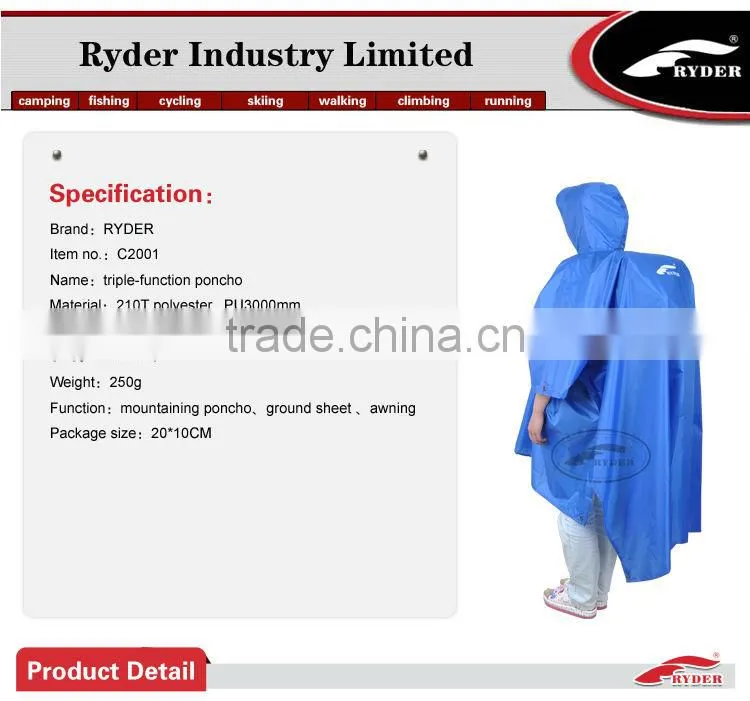 Backpacker Military Poncho Raincoat