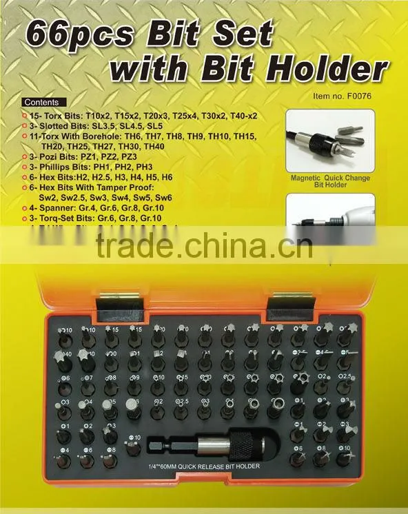 66pcs Bit Set with Bit Holder