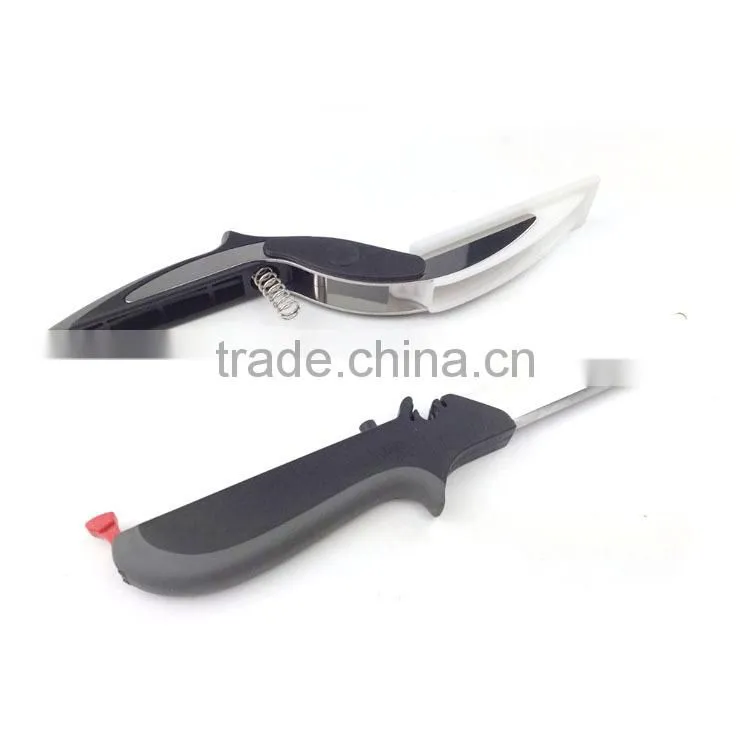 2 in 1 functional knife cutting board clever scissors cutter