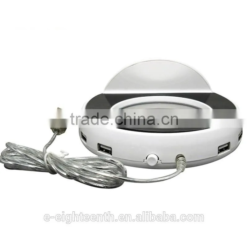 All in One USB Cup Warmer Clock Computer PC 4 port Hub