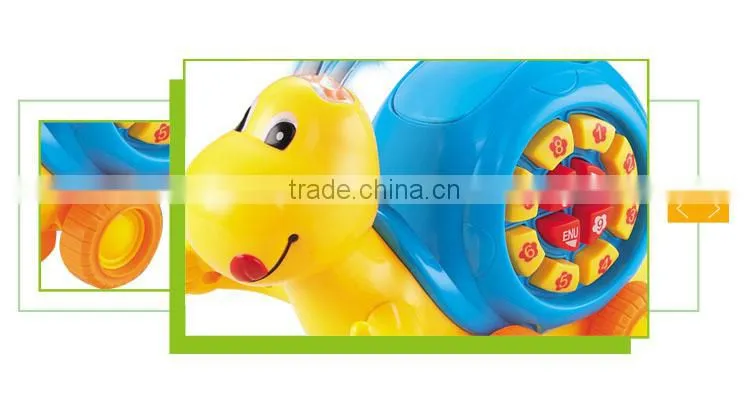 Good selling children educational electric plastic turbo snail toys