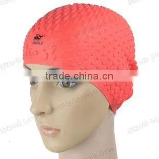 Comfortable printing silicone swim cap large swimming cap