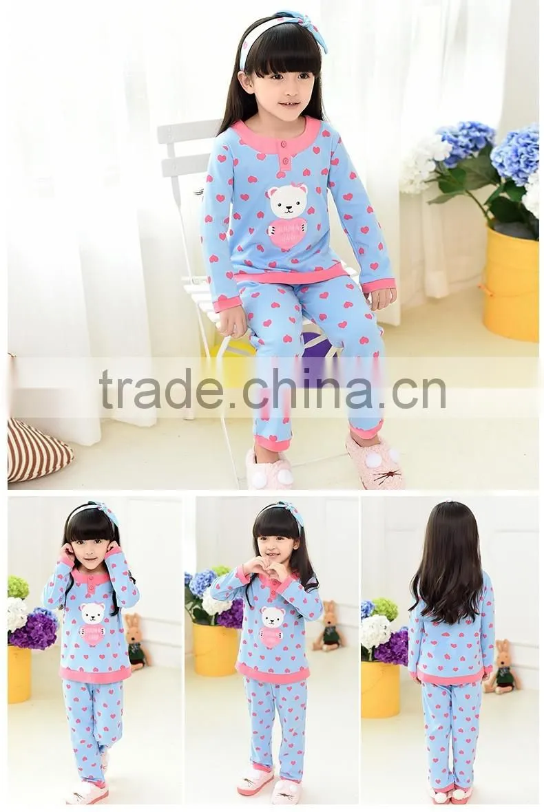 children cotton warm sleepwear family pajamas