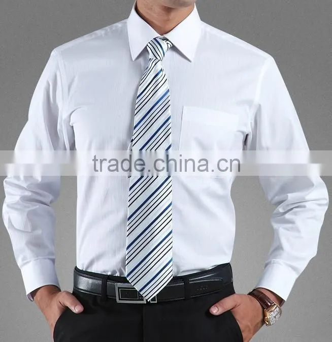 Men handsome white businessT/C dress shirt
