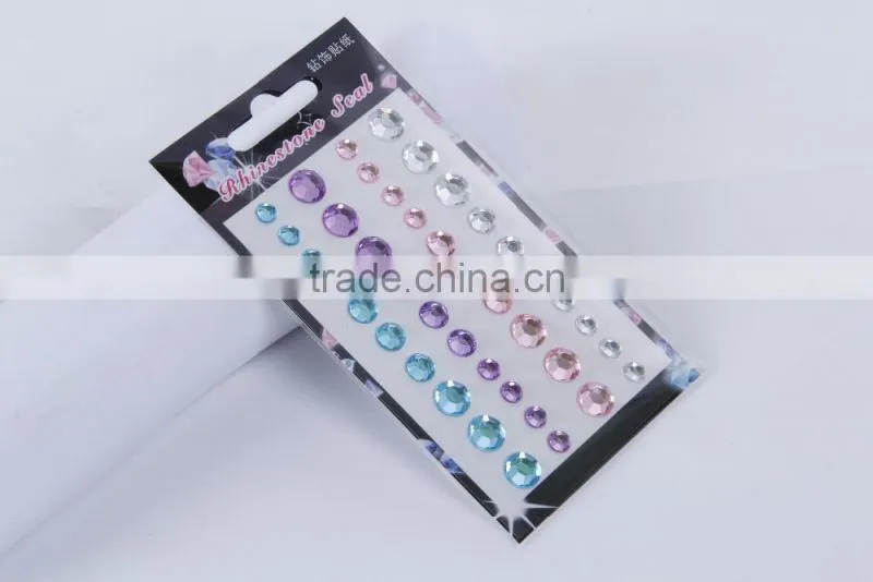 Crystal Diamond GEM Rhinestone self adhesive sticker
