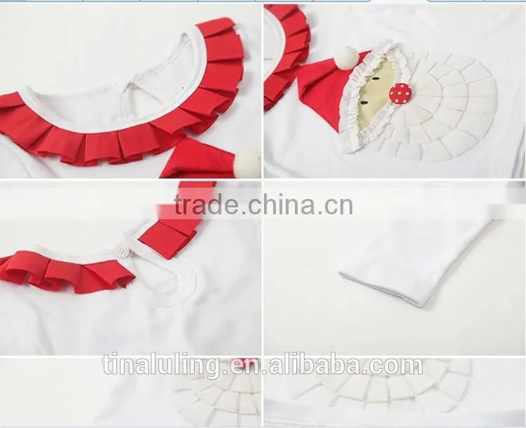 new 2015 girls christmas clothing kids santa claus outfits children christmas days clothes