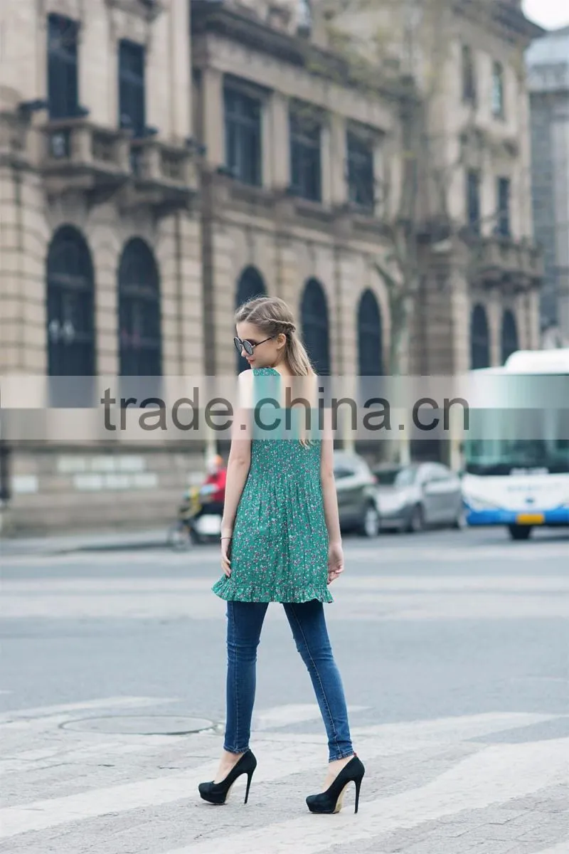 summer sleeveless halter dress latest fashion blouse braces backless dress