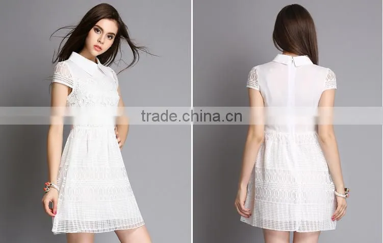 Summer Women Floral Lace Crochet Boho Hippie Mini Dress