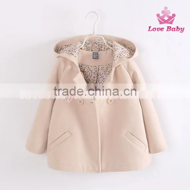 Keep Warm Wholesale Baby Girls Coat Spring and Autumn Kids Coat
