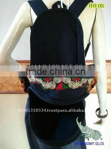 Embroidered HMONG HILL TRIBE Backpack School Bag Travel Bag Unisex Bag