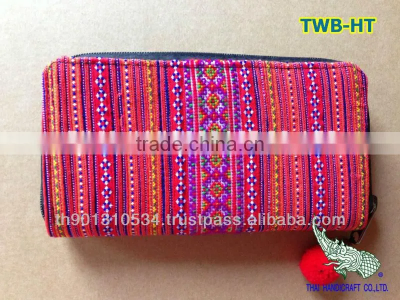 Embroidered HMONG HILL TRIBE Clutch Wallet Coin Money Bag Purse