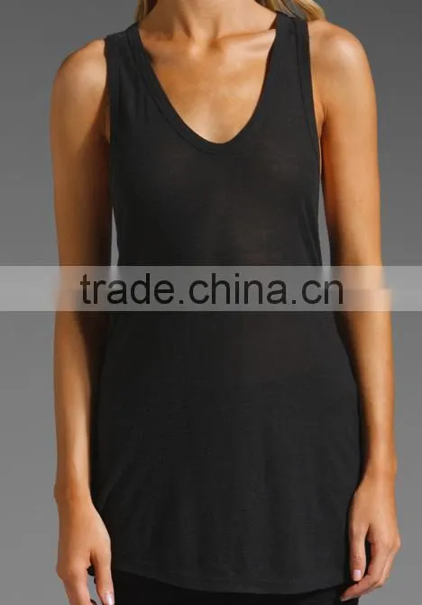Slub Classic Racer Back Tank Tops Ladies Wholesale