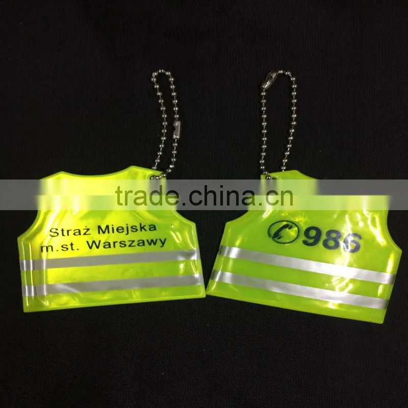 advertising customized basketball reflective keychain for teams