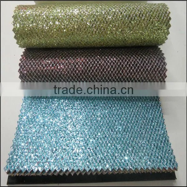 Made in China 2013Good style glitter artificial leather