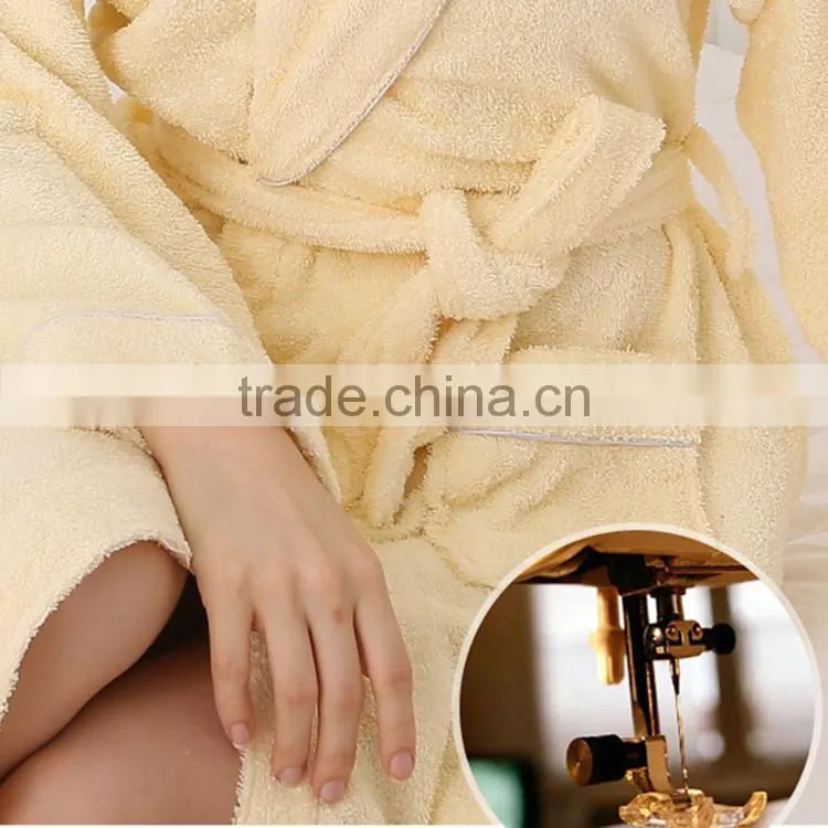 wholesale high quality 100% cotton women hotel bathrobe