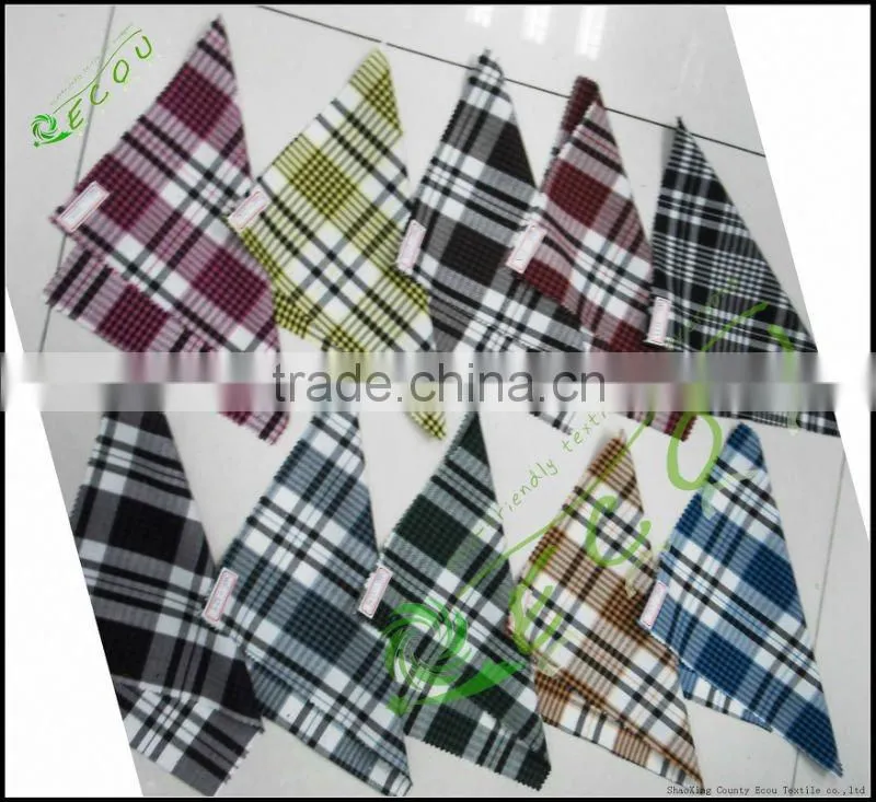 various polyester cotton yarn dyed shirt fabric