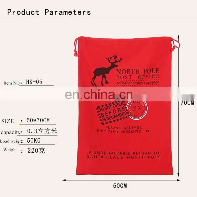 wholesale canvas gift bag Santa Sacks