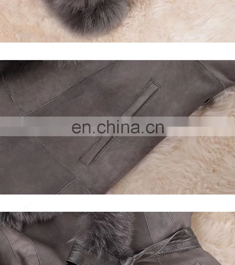 Latest Design Double Face Lamb Skin Thick Leather Jacket