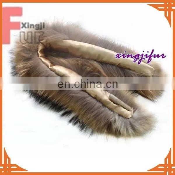 top quality Real raccoon fur trim for hood