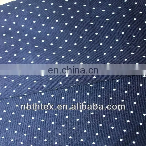 21W cotton spandex printed corduroy