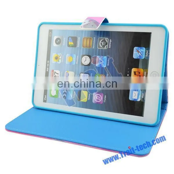 Factory Sales Cute Pattern for iPad Mini 2/3 Leather case