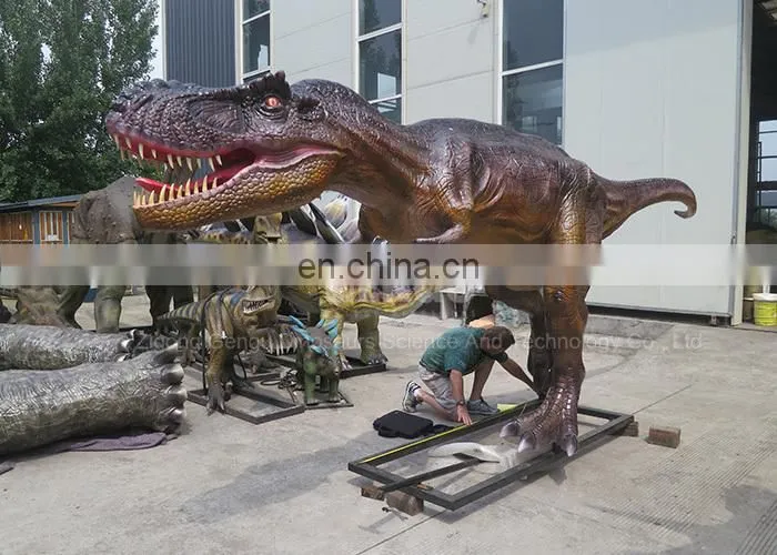 Fiberglass dinosaur sculpture