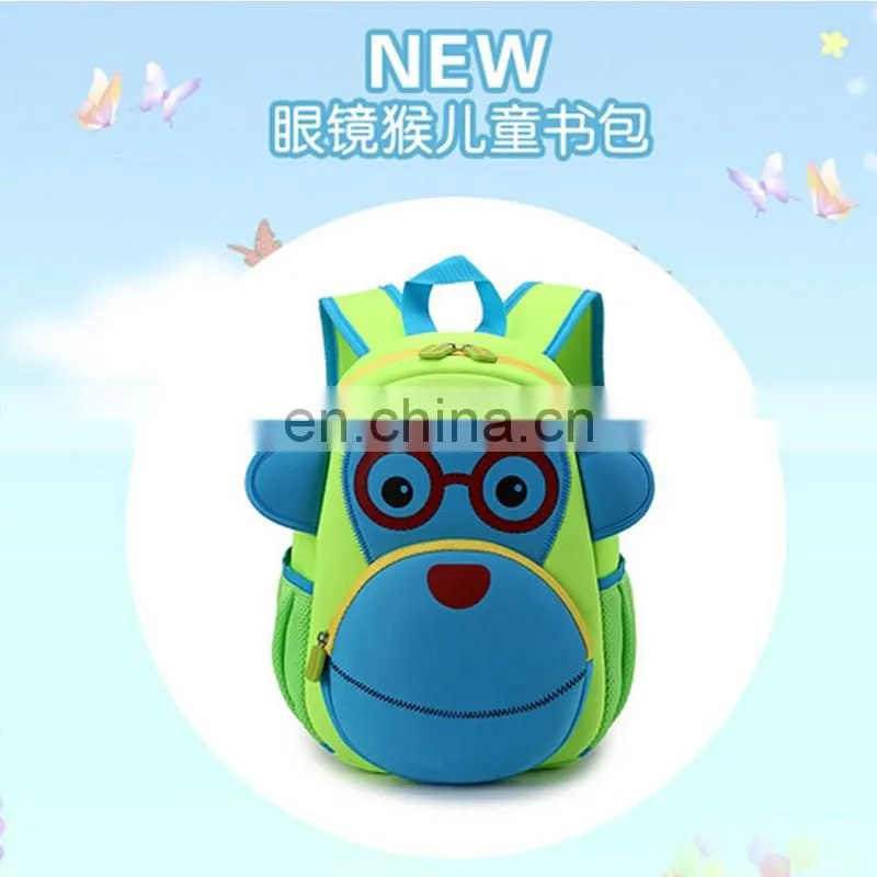2017 Fashion Design Monkey Cartoon kids backpack for wholesale